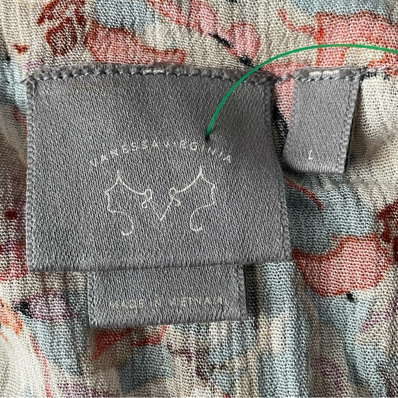 Anthropologie Vanessa Virginia floral v-neck tunic top 54035 - Picture 9 of 11